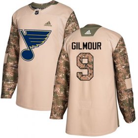 Wholesale Cheap Adidas Blues #9 Doug Gilmour Camo Authentic 2017 Veterans Day Stitched NHL Jersey