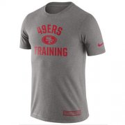 Wholesale Cheap Men's San Francisco 49ers Nike Heathered Gray Training Performance T-Shirt