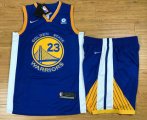 Wholesale Cheap Men's Golden State Warriors #23 Draymond Green Blue 2017-2018 Nike Swingman Rakuten Stitched NBA Jersey With Shorts