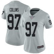 Wholesale Cheap Nike Raiders #97 Maliek Collins Silver Women's Stitched NFL Limited Inverted Legend Jersey