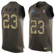 Wholesale Cheap Nike Lions #23 Darius Slay Jr Green Men's Stitched NFL Limited Salute To Service Tank Top Jersey