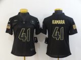 Wholesale Cheap Women's New Orleans Saints #41 Alvin Kamara Black 2020 Salute To Service Stitched NFL Nike Limited Jersey