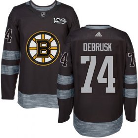 Wholesale Cheap Adidas Bruins #74 Jake DeBrusk Black 1917-2017 100th Anniversary Stitched NHL Jersey