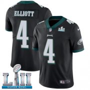 Wholesale Cheap Nike Eagles #4 Jake Elliott Black Alternate Super Bowl LII Men's Stitched NFL Vapor Untouchable Limited Jersey