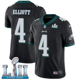 Wholesale Cheap Nike Eagles #4 Jake Elliott Black Alternate Super Bowl LII Men\'s Stitched NFL Vapor Untouchable Limited Jersey