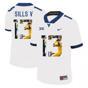 Wholesale Cheap West Virginia Mountaineers 13 David Sills V White Fashion College Football Jersey