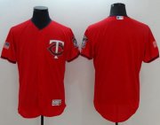 Wholesale Cheap Twins Blank Red Fashion Stars & Stripes Flexbase Authentic Stitched MLB Jersey