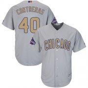 Wholesale Cheap Cubs #40 Willson Contreras Grey 2017 Gold Program Cool Base Stitched MLB Jersey