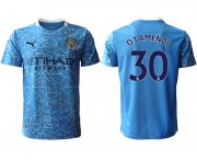 Wholesale Cheap Men 2020-2021 club Manchester City home aaa version 30 blue Soccer Jerseys