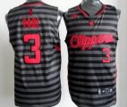 Wholesale Cheap Los Angeles Clippers #3 Chris Paul Gray With Black Pinstripe Jersey