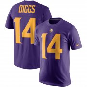 Wholesale Cheap Nike Minnesota Vikings #14 Stefon Diggs Color Rush 2.0 Name & Number T-Shirt Purple