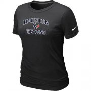 Wholesale Cheap Women's Nike Houston Texans Heart & Soul NFL T-Shirt Black