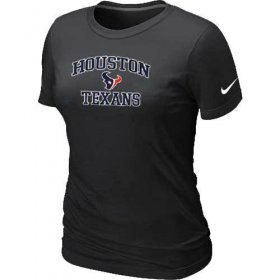 Wholesale Cheap Women\'s Nike Houston Texans Heart & Soul NFL T-Shirt Black