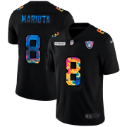 Cheap Las Vegas Raiders #8 Marcus Mariota Men's Nike Multi-Color Black 2020 NFL Crucial Catch Vapor Untouchable Limited Jersey