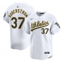 Cheap Men's Oakland Athletics #37 Tyler Soderstrom White Home Limited Stitched Jersey