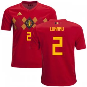 Wholesale Cheap Belgium #2 Lukaku Home Kid Soccer Country Jersey