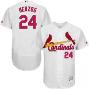 Wholesale Cheap Cardinals #24 Whitey Herzog White Flexbase Authentic Collection Stitched MLB Jersey