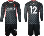 Wholesale Cheap Men 2021 Liverpool away long sleeves 12 soccer jerseys