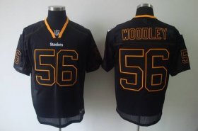 Wholesale Cheap Steelers #56 LaMarr Woodley Lights Out Black Stitched NFL Jersey