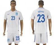 Wholesale Cheap Greece #23 Siovas Home Soccer Country Jersey