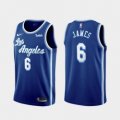 Wholesale Cheap Men's Los Angeles Lakers #6 LeBron James Blue 2021 Nike Swingman Stitched Jersey With Sponsor Logo