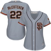 Wholesale Cheap Giants #22 Andrew McCutchen Grey Road 2 Women's Stitched MLB Jersey