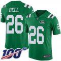 Wholesale Cheap Nike Jets #26 Le'Veon Bell Green Youth Stitched NFL Limited Rush 100th Season Jersey