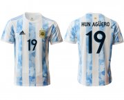 Wholesale Cheap Men 2020-2021 Season National team Argentina home aaa version white 19 Soccer Jersey