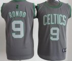 Wholesale Cheap Boston Celtics #9 Rajon Rondo Gray Shadow Jersey