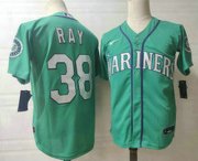 Wholesale Cheap Men's Seattle Mariners #38 Robbie Ray Green Stitched MLB Flex Base Nike Jersey