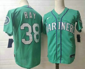 Wholesale Cheap Men\'s Seattle Mariners #38 Robbie Ray Green Stitched MLB Flex Base Nike Jersey