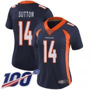 Wholesale Cheap Nike Broncos #14 Courtland Sutton Navy Blue Alternate Women's Stitched NFL 100th Season Vapor Limited Jersey