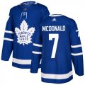 Wholesale Cheap Adidas Maple Leafs #7 Lanny McDonald Blue Home Authentic Stitched NHL Jersey