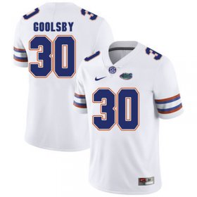 Wholesale Cheap Florida Gators White #30 DeAndre Goolsby Football Player Performance Jersey