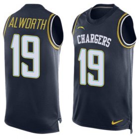 Wholesale Cheap Nike Chargers #19 Lance Alworth Navy Blue Team Color Men\'s Stitched NFL Limited Tank Top Jersey