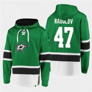 Wholesale Cheap Men's Dallas Stars #47 Alexander Radulov Green Ageless Must-Have Lace-Up Pullover Hoodie