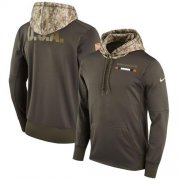Wholesale Cheap Men's Denver Broncos Nike Olive Salute to Service Sideline Therma Pullover Hoodie