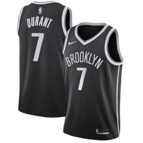 Wholesale Cheap Men\'s Brooklyn Nets #7 Kevin Durant Nike Black 2019-20 Swingman Icon Edition Jersey