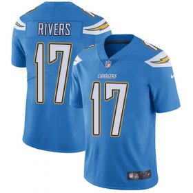 Wholesale Cheap Nike Chargers #17 Philip Rivers Electric Blue Alternate Men\'s Stitched NFL Vapor Untouchable Limited Jersey