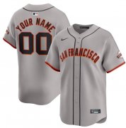 Cheap Men's San Francisco Giants Active Player Custom Gray Away Limited Baseball Stitched Jersey