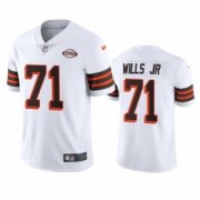 Wholesale Cheap Cleveland Browns 71 Jedrick Wills Jr Nike 1946 Collection Alternate Vapor Limited NFL Jersey White