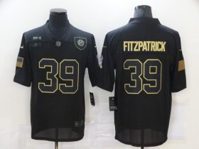 Wholesale Cheap Men\'s Pittsburgh Steelers #39 Minkah Fitzpatrick Black 2020 Salute To Service Stitched NFL Nike Limited Jersey