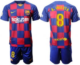 Wholesale Cheap Barcelona #8 A.Iniesta Home Soccer Club Jersey