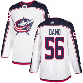 Wholesale Cheap Adidas Blue Jackets #56 Marko Dano White Road Authentic Stitched NHL Jersey