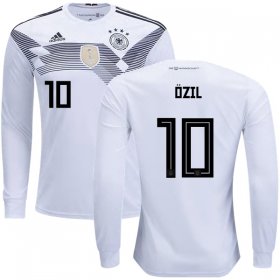 Wholesale Cheap Germany #10 Ozil Home Long Sleeves Kid Soccer Country Jersey