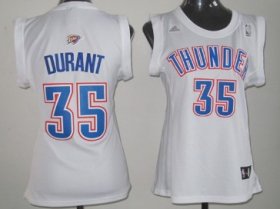 Wholesale Cheap Oklahoma City Thunder #35 Kevin Durant White Womens Jersey