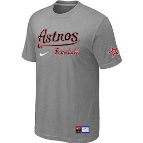 Wholesale Cheap MLB Houston Astros Light Grey Nike Short Sleeve Practice T-Shirt