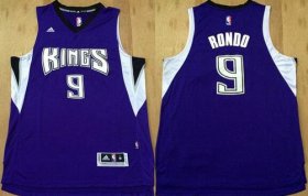 Wholesale Cheap Men\'s Sacramento Kings #9 Rajon Rondo Revolution 30 Swingman New Purple Jersey