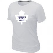 Wholesale Cheap Women's Toronto Maple Leafs Big & Tall Logo White NHL T-Shirt