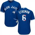 Wholesale Cheap Blue Jays #6 Marcus Stroman Blue Team Logo Fashion Stitched MLB Jersey